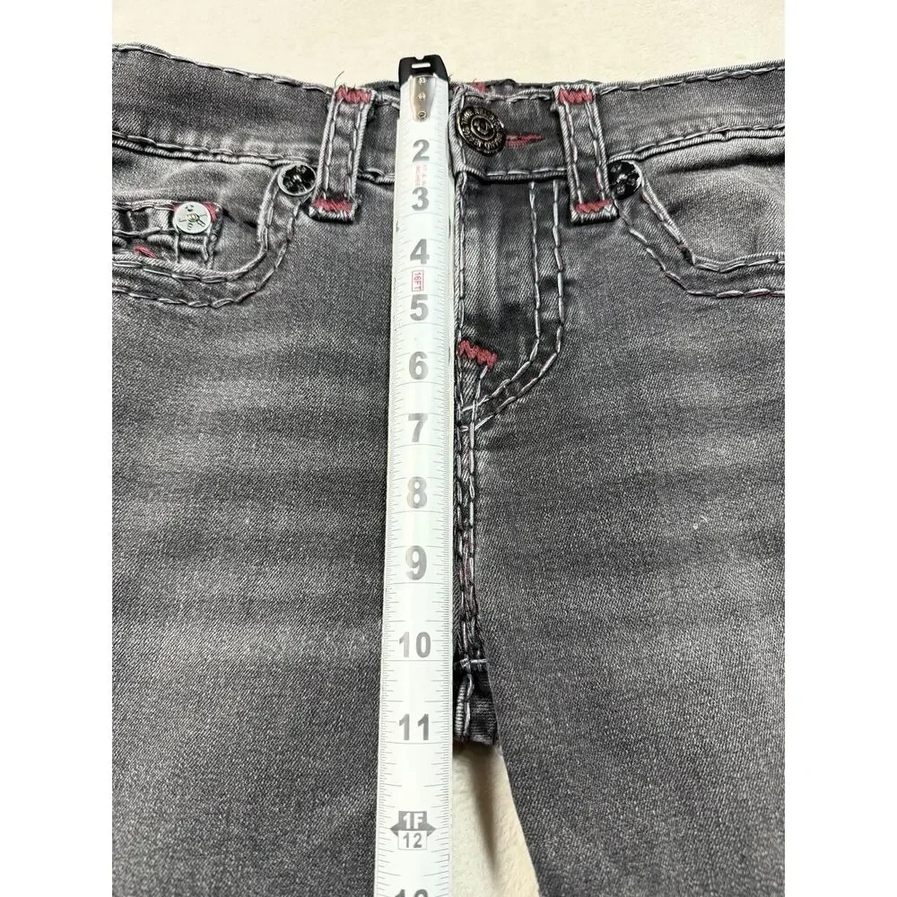 True Religion Ricky Super T Relaxed Straight Jeans Mens SZ 28 Black Denim Y2K
